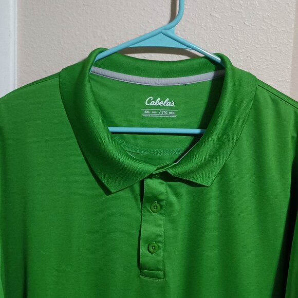 Cabela's Polo Shirt Mens Size 3XL Green Short Sleeve - Picture 6 of 11